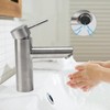 Minnhua Straight Bathroom Mixer Tap with 1 Hoses, Wash Basin