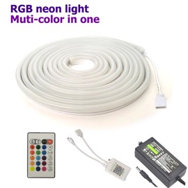 Maxlaxer Multi-colored Neon LED strip light,5M 12V waterproof neon light for indoor and outdoor decorative(with power adapter)