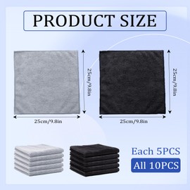 Joysuelly Pack of 10 Microfibre Cloths Cleaning Cloths, 25 x 25 cm Microfibre Cloths Kitchen Towels Cleaning Cloths Cleaning Cloths Soft Dish Cloths Kitchen All-Purpose Cloths Microfibre Cloth