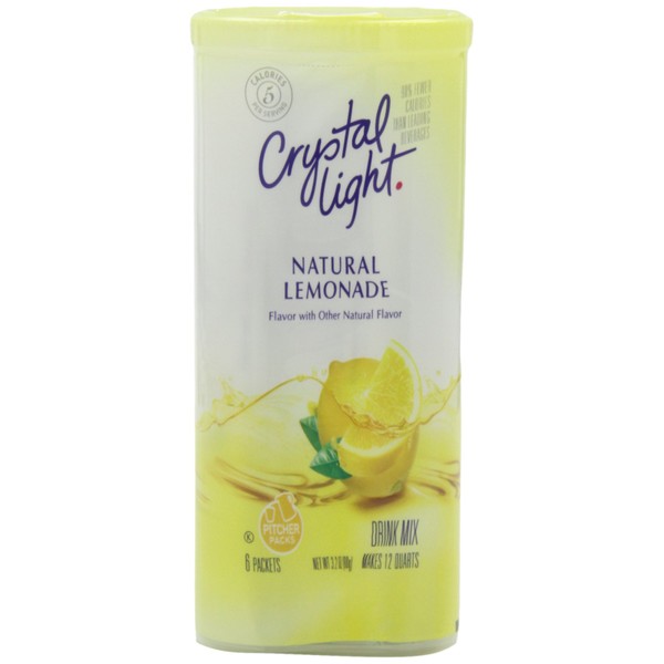 Crystal Light Lemonade Drink Mix (24 Pitcher Packets, 4 Canisters of 6)