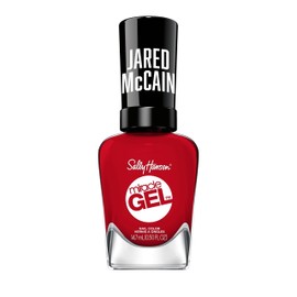 Sally Hansen Miracle Gel™ x Jared McCain, Rookie Red, Long Lasting, Gel-Like Formula, No UV Lamp Needed, Red Nail Polish