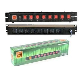 MR DJ USA PSC250 Power Switcher Surge Protectors Rack Mountable 8 Port Power Switcher Surge Protectors ON/Off Power Center
