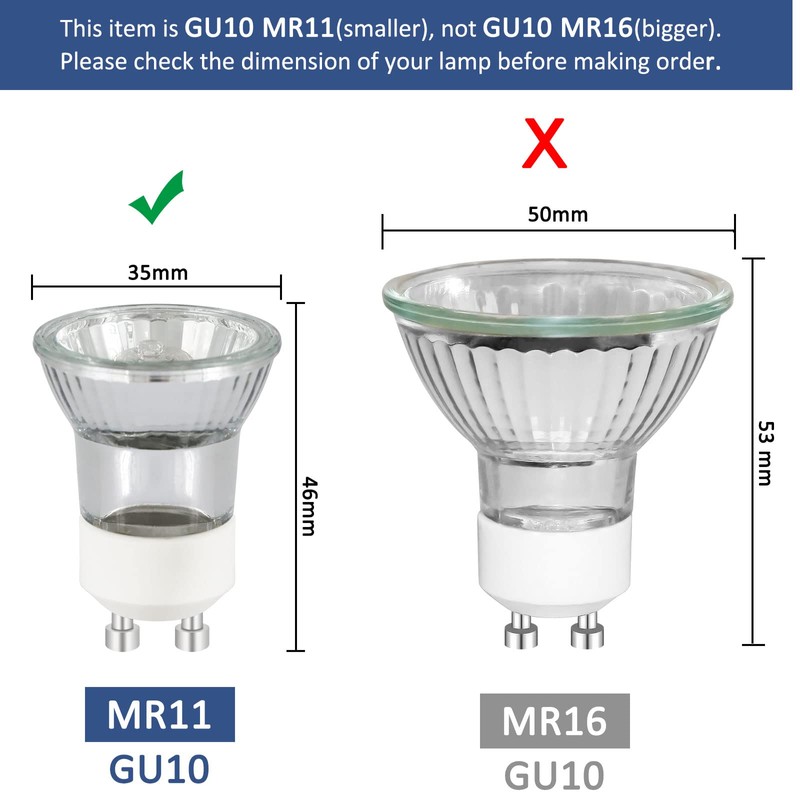Caldarax Pack of 8 GU10 Mini 35 W Halogen Bulbs