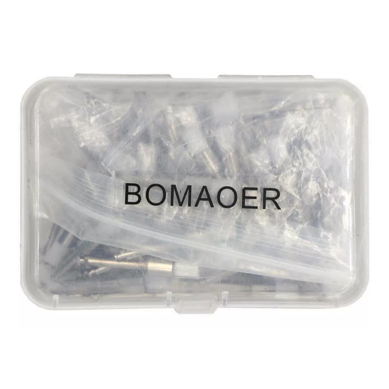 Bomaoer Cepillos Descartables Planos De Nailon, Blanco, 100 Piezas