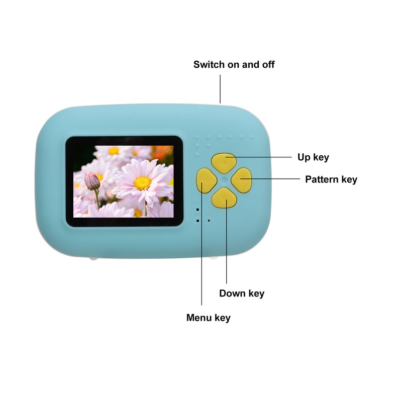 Instant Print Camera with Printer Paper 16MP 1080P MP3 Music