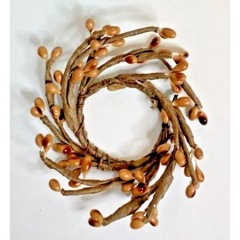 Unbranded Primitive Pip Berry Candle Ring Tea Stain 2" D