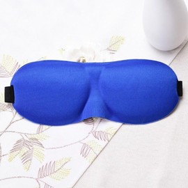 Silk Sleep Mask, Blackout Eye Mask, 3D Sleeping Mask for Side Sleepers, Zero Eye Pressure Sleeping Eye Mask with Adjustable Straps, Eye Blinder for Men Women, Padded Blindfold for Travel/Nap (Blue)
