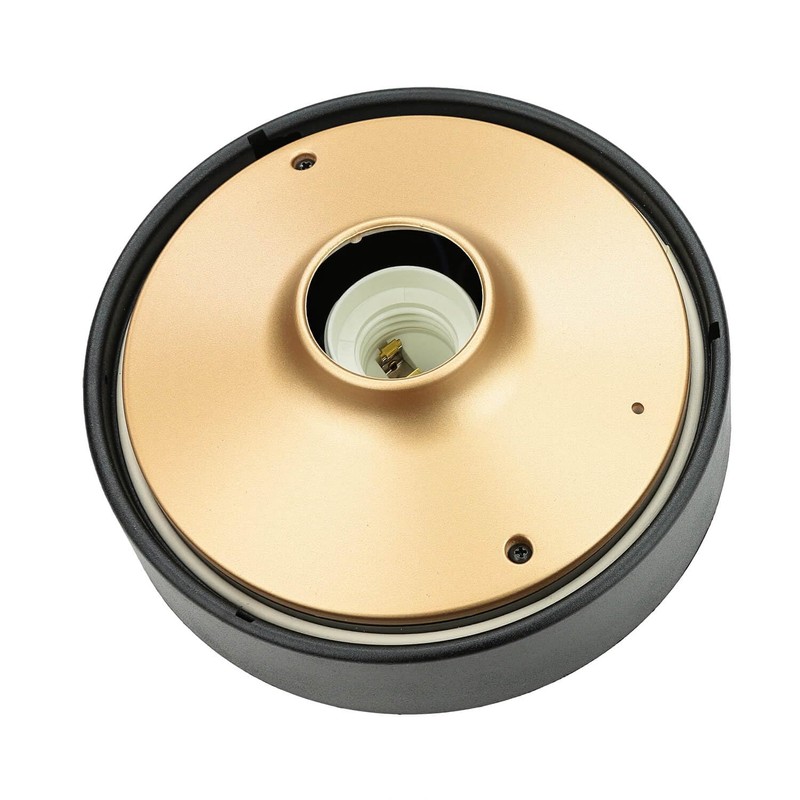Licht-Erlebnisse Ceiling Light Plastic in Black Gold IP44 Bathroom Living