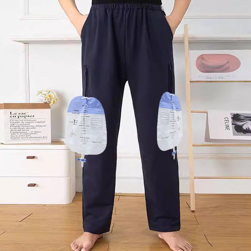 Lmaray Catheter Pants for Men/Women, Holds (2) 2000ml Leg Bags,