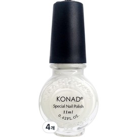 Konad Special Nail Polish, S01 White, 11ml, 4 pcs / 코나드 스페셜 네일 폴리쉬, S01화이트, 11ml, 4개