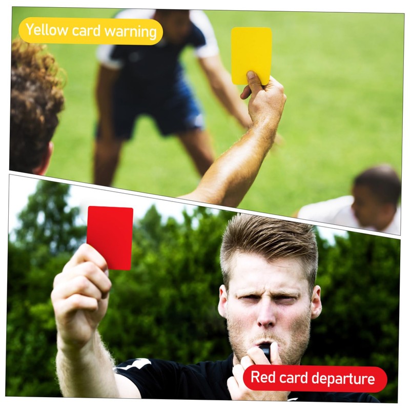 KICHOUSE Standard Soccer Referee Kit Red Yellow Cards Whistle Score