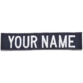 Custom Nylon/Cotton Webbing Name Tape with Hook Fastener - Navy