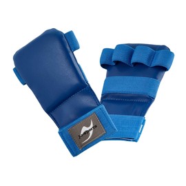 Ju-Sports Ju Jutsu Hand Guard - Blue, PU I High Quality Competition Hand Guard for Martial Arts with Velcro Closure I For Women, Men, Teenagers & Children I Size XL