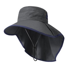 TAGVO Sun Hat Men Women with Neck Protection, UPF 50+ Wide Brim Sun Protection Fishing Hat Foldable Safari Hiking Outdoor Hat Breathable Adjustable