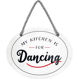 schilderkreis24 Tin Sign Funny Saying "My Kitchen is for Dancing" Decorative Gift Idea Man Woman 18 x 14 cm