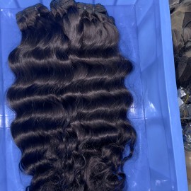 Raw Cambodian Hair Unprocessed Vietnamese Raw Burmese Curly Bulk Indian Hair Bundles Wholesale Human Hair Extensionscolor: 1pcs bundle deep wave, Stretched Length: 28 Inches