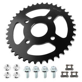 40/41/420 Chain Mini Bike Sprocket Kit,40T Tooth 420 Sprocket with 420 Chain Master Links Compatible with Coleman Ct200u/ Bt200x Go Kart Sprocket,Heavy-Duty ATV,Go-Kart,Mini Bike Parts