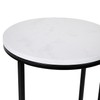 Flash Furniture Hampstead Collection End Table - Modern White Marble