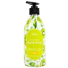 NuValu Liquid Hand Soap – Kiwi Scent, Moisturizing Hand Wash, Gentle Formula for Soft and Clean Hands, 14 oz Pump Bottle (1 pack)