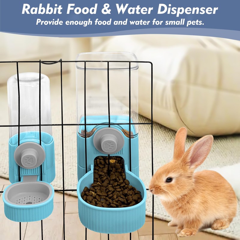 Fhiny Rabbit Water Bottle, 18oz Hanging Guinea Pig Water Bottle