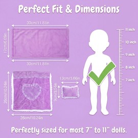 3Pcs Doll Accessory Doll Bedding Kit Playset Doll Blanket Mattress Pillow