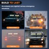 Nilight 32LED Amber White Emergency Dash Strobe Lights with Controller