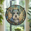 Image Industry Schnauzer Stained Glass Effect Suncatcher - Garden Gift