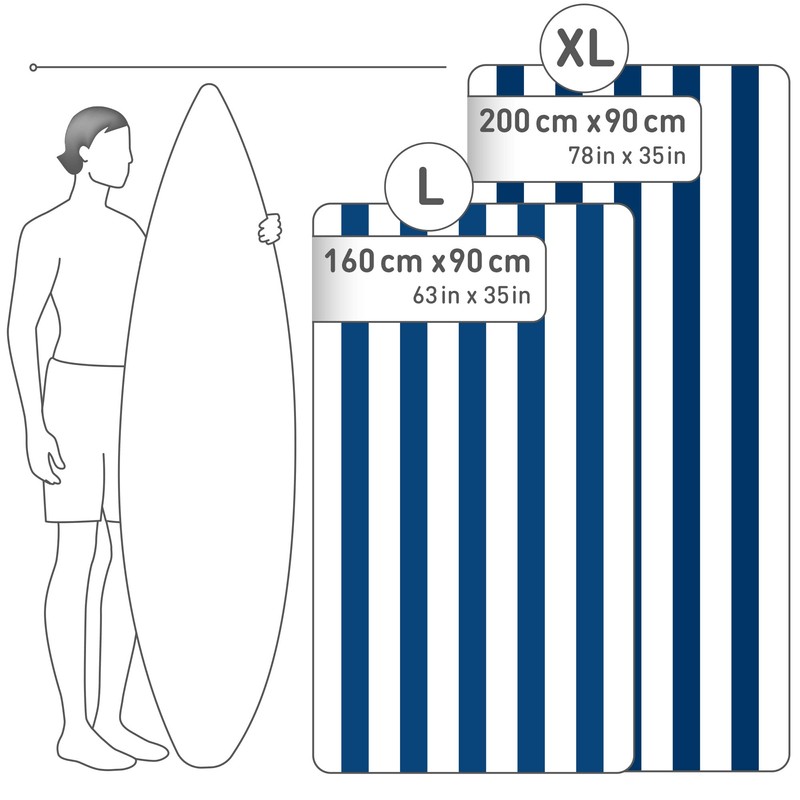 Fit-Flip XXL Beach Towel - Microfibre Bath Towel Large Microfibre