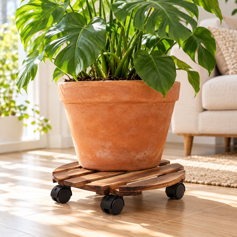 Rolling Plant Stand for Indoor and Outdoor Potted Plants –