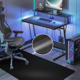 29"x 48" Chair Mat for Hard Floors, Durable Office Chair Mat for Tile &Laminate Floor, Easy to Clean Desk Floor Mats for Hard Floors, 3D Carbon Fiber Pattern Floor Protector,Waterproof Office Mat