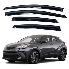 IG Window Visor for Toyota C-HR (CHR) 2017-2022, Rain Guard Tape-On Extra Durable Sun Wind Side Vent Window Deflector Mugen Style, 2017 2018 2019 2020 2021 2022