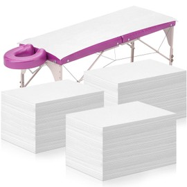Tegeme 150 Pieces Bed Sheets Disposable Massage Table Sheets Waterproof Bed Cover Non Woven Sheets for Massage Table(White)