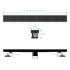 SaniteModar Linear Shower Drain, Matte Black Shower Drain 24 inch
