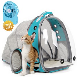 Expandable Cat Backpack, Space Capsule Transparent Pet Carrier for Small Dog, Pet Carrying Hiking Traveling Backpack