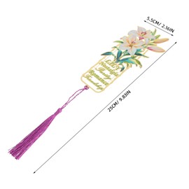 DOITOOL Elegant Floral Themed Bookmark for Book Hollow Design Lightweight Decorative Reading Accessory for Book Types for Women Readers