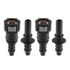 A ABSOPRO 2 Set Fuel Line Connector Hose Coupling 9.89 mm to 10.5 mm Straight Quick Connector for Car, Gas, Fuel Line
