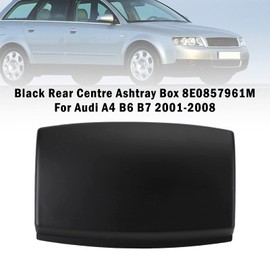 Areyourshop Focket Rear Center Ashtray, Black Rear Centre Ashtray Box 8E0857961M for A4 B6 B7 2001-2008
