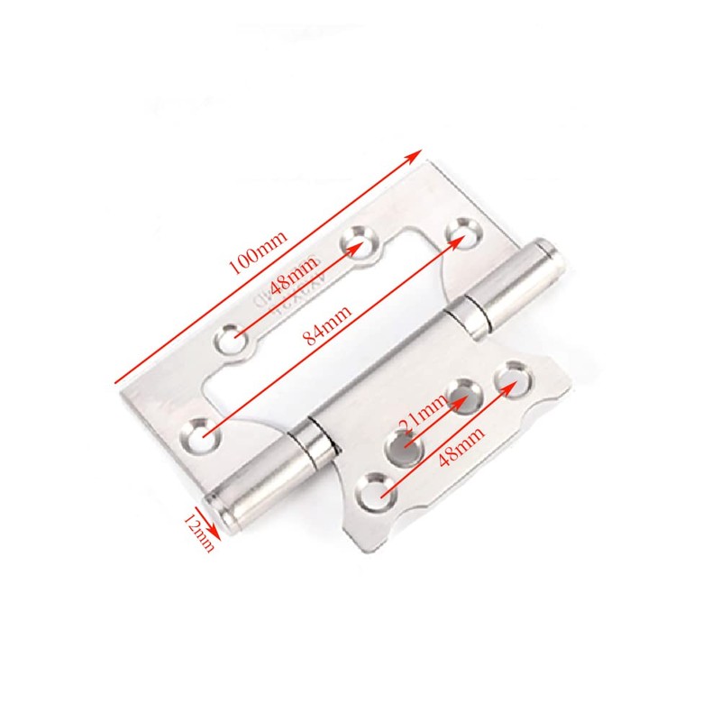 Stainless Steel Hinges, Small Flush Door Hinges with Screws, Smooth