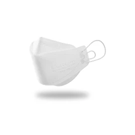 [BOTN] 10 Pcs White Plus Size KF94 Protective Safety Face Mask for Adults 4 Layer Filter 3D Design Adjustable Strap Made in Korea (White, Large)