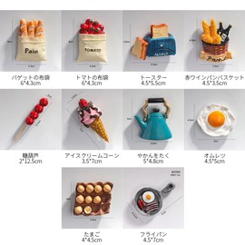 AAGWW: Refrigerator Magnet, Decoration Magnet, Refrigerator Decoration, Realistic Food Model, Cute, Stylish, Strong Adsorption, 3D Design, Home Decoration, Small Items, Gift (Design: Real Food Series, Total of 10 Pieces)