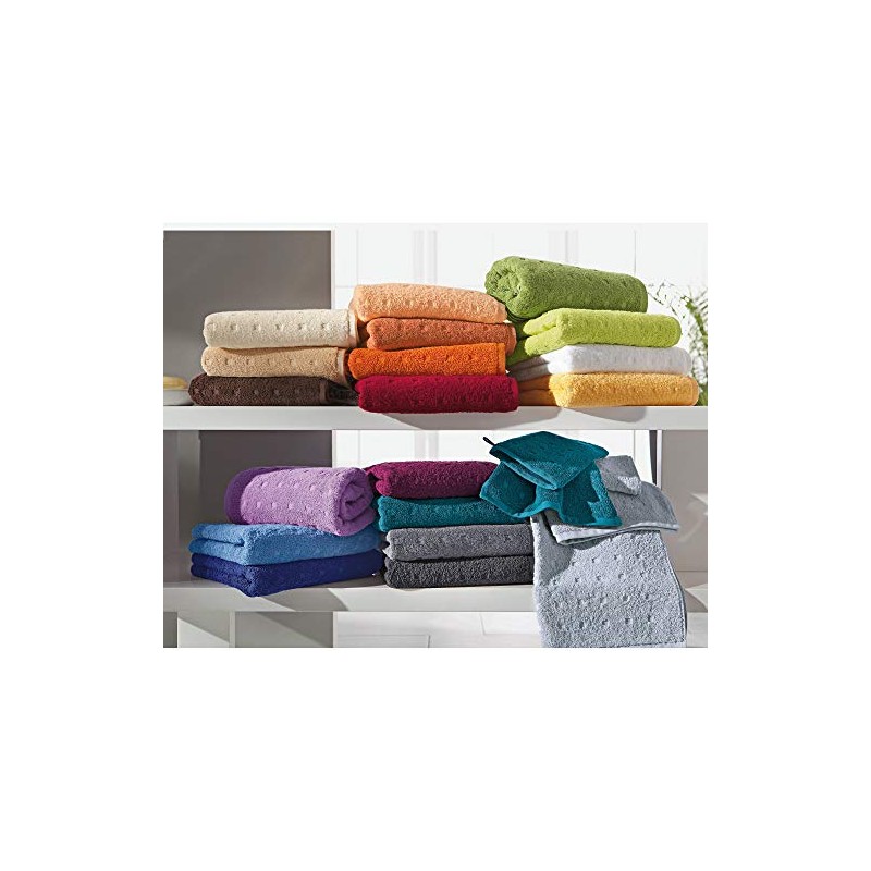 Möve Quadretti Bath Towel Terry Graphite 67 x 140 cm