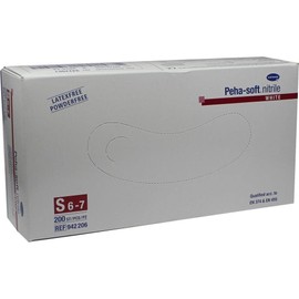 Gants d'examen en nitrile sans poudre Peha-soft Nitrile Blanc Hartmann-S