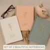 ZICOTO Aesthetic Spiral Notebook Set of 3 For Women -