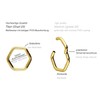 PIERCINGLINE Titanium Clicker Hexagonal Piercing Ring Nose Septum Ear Helix