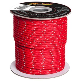 Relags Tent Reflective Rope Slip Lead, Red, 30 m x 3 mm