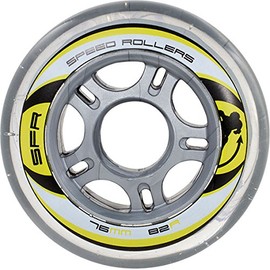 SFR Inline Skate Wheels (4 Pack) - Various Sizes (Clear, 72mm)