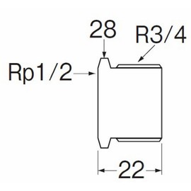 SANEI T24-20X13 Plumbing Parts Bushing, Attaches Nominal 13 Faucets to 20 Piping