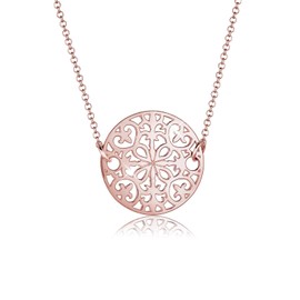 Elli Women's Necklace with Pendant Rose Gold-Plated 925 Silver Crystal Ornament - 0104651715_45