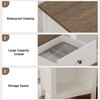 ChooChoo Farmhouse Nightstand with Charging Station, Wooden Top Bedside End