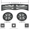 3 x Car Cup Holder Coasters, Grey Union Jack UK
